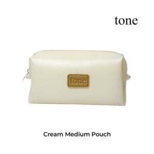 09d. Cream Medium Pouch